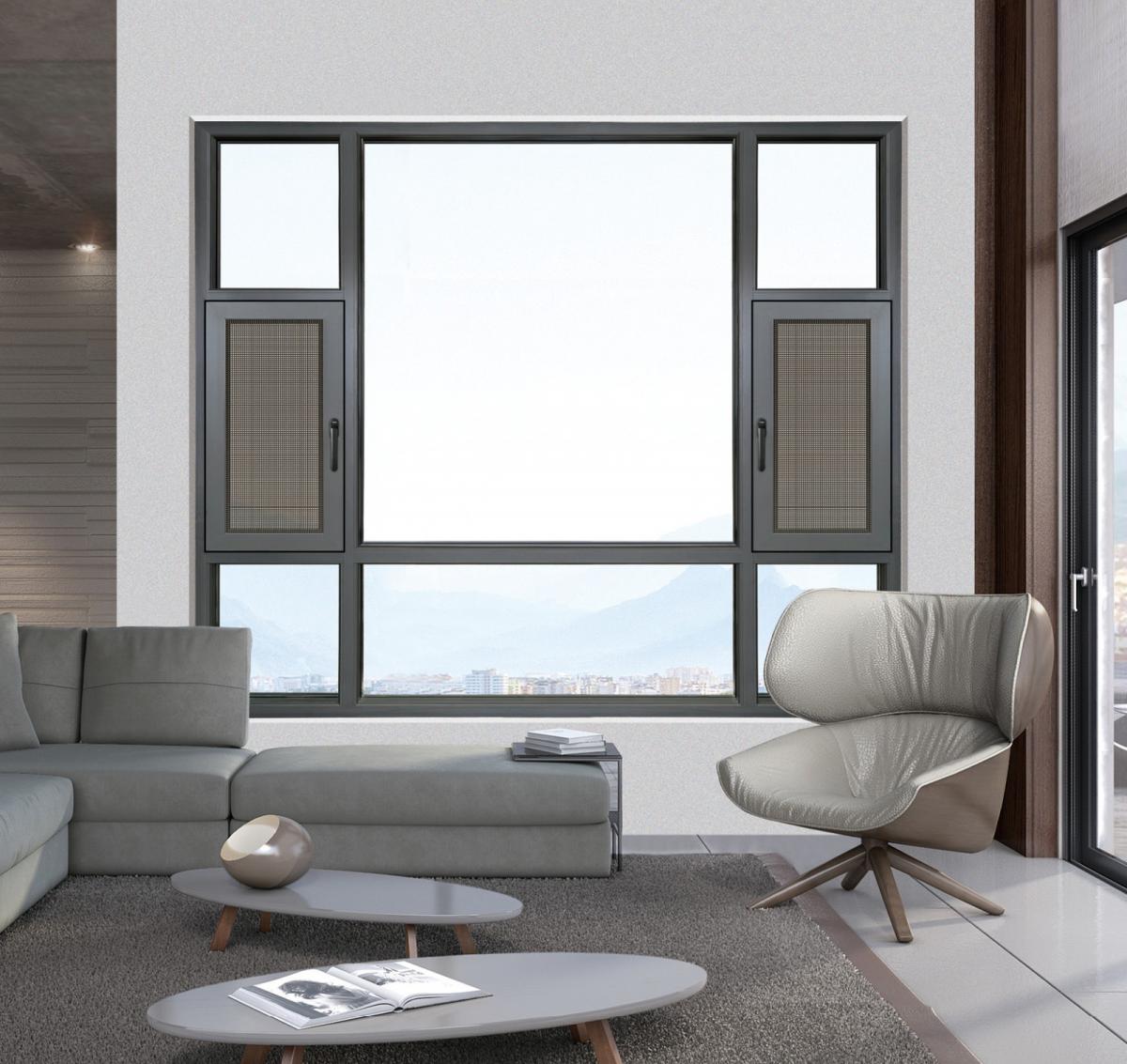 108(爆款)内隐框断桥窗纱一体系列